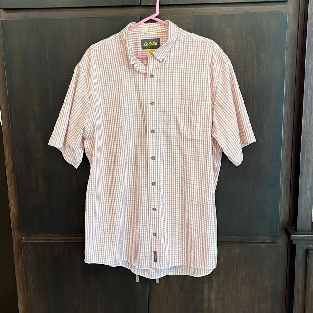Cabela’s Plaid Short Sleeve Button Down XL Tall‎